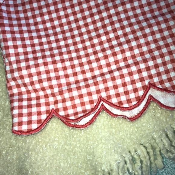 BeBop Scalloped Red & White Gingham Shorts (11) - Picture 6 of 7